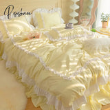 Pisoshare Princess Bedding Set Luxury Bed Linen Ruffle Double Duvet Cover Sheet And Pillowcases