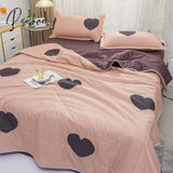 Pisoshare Princess Style Summer Quilts Washable Floral Cartoon Single Double Queen Blanket