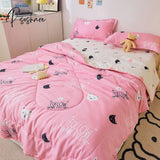 Pisoshare Princess Style Summer Quilts Washable Floral Cartoon Single Double Queen Blanket