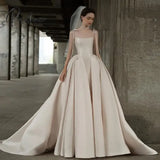 Pisoshare - Pure Bridal Dress Main Wedding New Bride Strap Outgoing Minimalist Photography Light