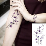 Pisoshare Realistic Whale Wrist Temporary Tattoos For Women Adult Sun Flower Fake Tattoo Sticker