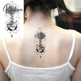 Pisoshare Realistic Whale Wrist Temporary Tattoos For Women Adult Sun Flower Fake Tattoo Sticker