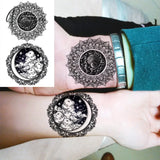 Pisoshare Realistic Whale Wrist Temporary Tattoos For Women Adult Sun Flower Fake Tattoo Sticker