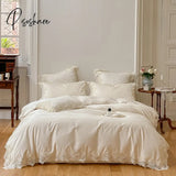 Pisoshare Romantic French Wedding Chic Flowers Lace Edge Woman Bedding Set 1000Tc Egyptian Cotton