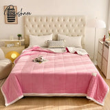 Pisoshare Sherpa Fleece Throw Blanket For Couch - Thick And Warm Blankets Soft Fuzzy Sofa Pink /