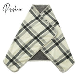 Pisoshare Sherpa Throw Blanket Fleece Plaid Winter/Fall Warm Scarf Tartan Scarves Wearable Wrap