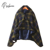 Pisoshare Sherpa Throw Blanket Fleece Plaid Winter/Fall Warm Scarf Tartan Scarves Wearable Wrap