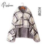 Pisoshare Sherpa Throw Blanket Fleece Plaid Winter/Fall Warm Scarf Tartan Scarves Wearable Wrap