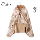 Pisoshare Sherpa Throw Blanket Fleece Plaid Winter/Fall Warm Scarf Tartan Scarves Wearable Wrap