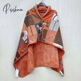 Pisoshare Sherpa Throw Blanket Fleece Plaid Winter/Fall Warm Scarf Tartan Scarves Wearable Wrap