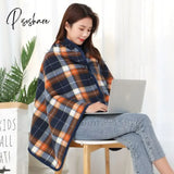 Pisoshare Sherpa Throw Blanket Fleece Plaid Winter/Fall Warm Scarf Tartan Scarves Wearable Wrap