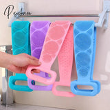 Pisoshare Silicone Bath Towel Exfoliating Back Scrubber For Shower Cleaning Body With Non-Slip