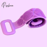 Pisoshare Silicone Bath Towel Exfoliating Back Scrubber For Shower Cleaning Body With Non-Slip