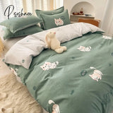 Pisoshare Simple Comforter Bedding Sets Four Pieces Queen Bedding Set Duvet Set King Size Duvet Cover Pillowcase Bedsheet Home Textile