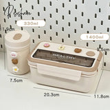 Pisoshare Simple Cute Portable Lunch Box With Compartment For Girls School Kids Plastic Picnic