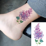 Pisoshare Small Rose Daisy Flower Temporary Tattoos For Women Adult Fashion Finger Realistic Fake