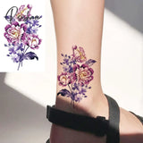 Pisoshare Small Rose Daisy Flower Temporary Tattoos For Women Adult Fashion Finger Realistic Fake