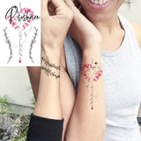 Pisoshare Small Rose Daisy Flower Temporary Tattoos For Women Adult Fashion Finger Realistic Fake