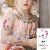 Pisoshare Small Rose Daisy Flower Temporary Tattoos For Women Adult Fashion Finger Realistic Fake