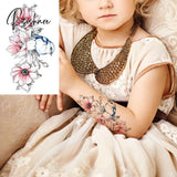 Pisoshare Small Rose Daisy Flower Temporary Tattoos For Women Adult Fashion Finger Realistic Fake