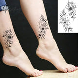 Pisoshare Small Rose Daisy Flower Temporary Tattoos For Women Adult Fashion Finger Realistic Fake