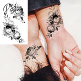 Pisoshare Small Rose Daisy Flower Temporary Tattoos For Women Adult Fashion Finger Realistic Fake