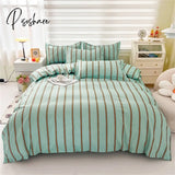 Pisoshare Soft Bedding Set Fashion Duvet Cover Plant Pattern Home Textile Queen King Size Bed Sheet