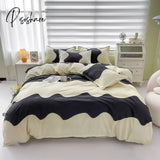 Pisoshare Soft Bedding Set Fashion Duvet Cover Plant Pattern Home Textile Queen King Size Bed Sheet