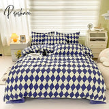 Pisoshare Soft Bedding Set Fashion Duvet Cover Plant Pattern Home Textile Queen King Size Bed Sheet