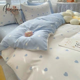 Pisoshare Soft Bedding Set Ins Style Twin Queen Size 2023 New Washable Duvet Cover Pillowcases