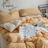 Pisoshare Soft Bedding Set Ins Style Twin Queen Size 2023 New Washable Duvet Cover Pillowcases