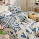 Pisoshare Soft Bedding Set Ins Style Twin Queen Size 2023 New Washable Duvet Cover Pillowcases