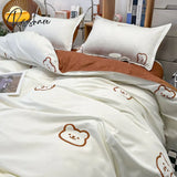 Pisoshare Soft Bedding Set Ins Style Twin Queen Size 2023 New Washable Duvet Cover Pillowcases