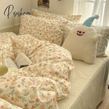 Pisoshare Soft Bedding Set Ins Style Twin Queen Size 2023 New Washable Duvet Cover Pillowcases