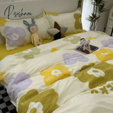 Pisoshare Soft Bedding Set Ins Style Twin Queen Size 2023 New Washable Duvet Cover Pillowcases