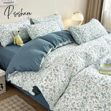 Pisoshare Soft Bedding Set Ins Style Twin Queen Size 2023 New Washable Duvet Cover Pillowcases