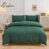 Pisoshare Solid Color Bedding Set Orange Grey Single Double Size Bed Linen Duvet Cover Pillowcase