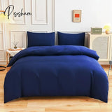 Pisoshare Solid Color Bedding Set Orange Grey Single Double Size Bed Linen Duvet Cover Pillowcase