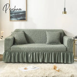 Pisoshare Solid Color Elastic Sofa Cover For Living Room Printed Plaid Stretch Sectional Slipcovers