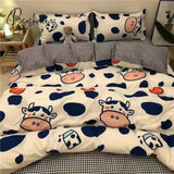 Pisoshare Solid White Fashion Style Bedding Set Twin Full Queen King Size Bed Linen Adults Kids