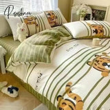 Pisoshare Solid White Fashion Style Bedding Set Twin Full Queen King Size Bed Linen Adults Kids