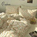 Pisoshare Solid White Fashion Style Bedding Set Twin Full Queen King Size Bed Linen Adults Kids