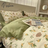 Pisoshare Solid White Fashion Style Bedding Set Twin Full Queen King Size Bed Linen Adults Kids