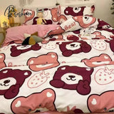 Pisoshare Solid White Fashion Style Bedding Set Twin Full Queen King Size Bed Linen Adults Kids