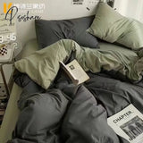 Pisoshare Solid White Fashion Style Bedding Set Twin Full Queen King Size Bed Linen Adults Kids