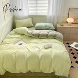 Pisoshare Solid White Fashion Style Bedding Set Twin Full Queen King Size Bed Linen Adults Kids