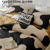 Pisoshare Solid White Fashion Style Bedding Set Twin Full Queen King Size Bed Linen Adults Kids