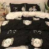 Pisoshare Solid White Fashion Style Bedding Set Twin Full Queen King Size Bed Linen Adults Kids