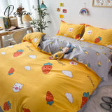 Pisoshare Spring Bedding Set Fashion Cartoon Kids Single Double Queen Size Flat Sheet Duvet Cover