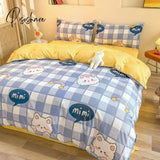 Pisoshare Spring Bedding Set Fashion Cartoon Kids Single Double Queen Size Flat Sheet Duvet Cover